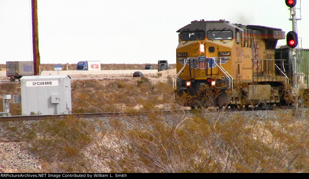 WB Unit Loaded Ballast Hooper Frt @ Erie NV -2